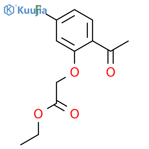 Acetic acid, 2-(2-acetyl-5-fluorophenoxy)-, ethyl ester structure