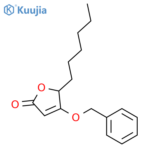 2(5H)-Furanone, 5-hexyl-4-(phenylmethoxy)- structure