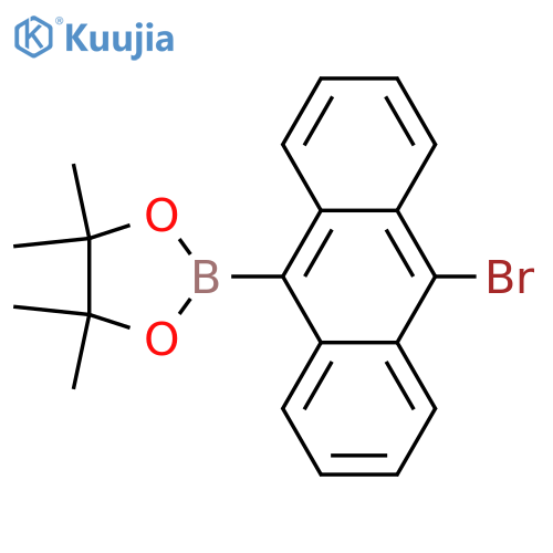 1,3,2-Dioxaborolane, 2-(10-bromo-9-anthracenyl)-4,4,5,5-tetramethyl- structure