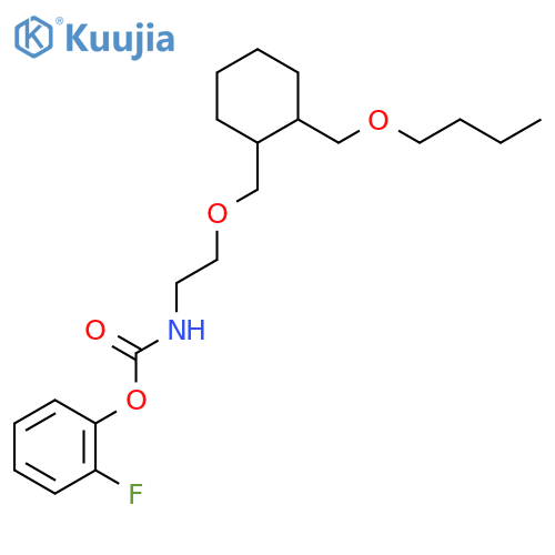 (2-fluorophenyl) N-[2-[[2-(butoxymethyl)cyclohexyl]methoxy]ethyl]carbamate structure