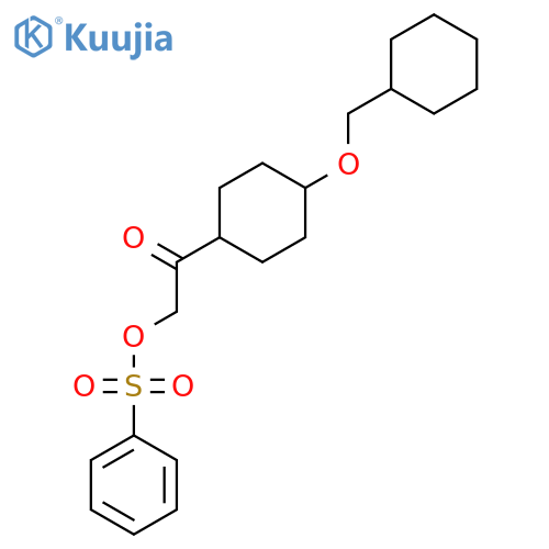 Ethanone, 1-[4-(cyclohexylmethoxy)cyclohexyl]-2-[(phenylsulfonyl)oxy]- structure