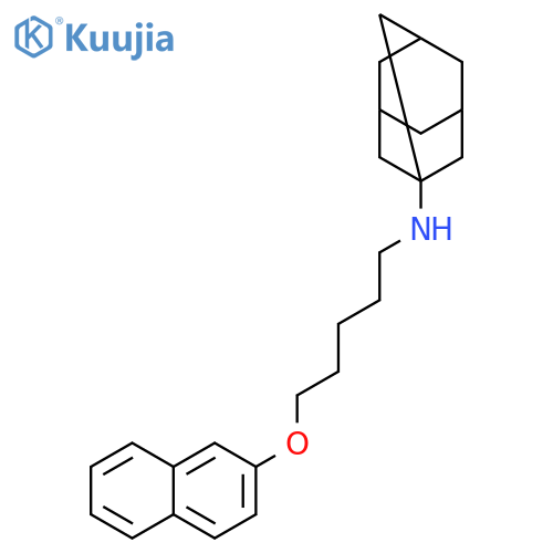 Tricyclo[3.3.1.13,7]decan-1-amine, N-[5-(2-naphthalenyloxy)pentyl]- structure