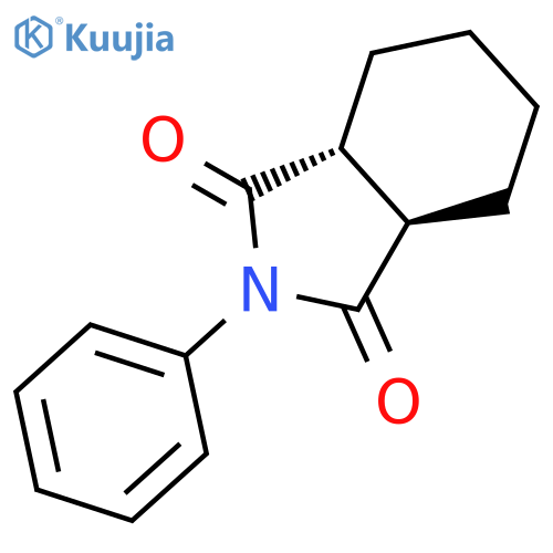 1H-Isoindole-1,3(2H)-dione, hexahydro-2-phenyl-, trans- structure