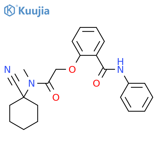 2-{[(1-cyanocyclohexyl)(methyl)carbamoyl]methoxy}-N-phenylbenzamide structure