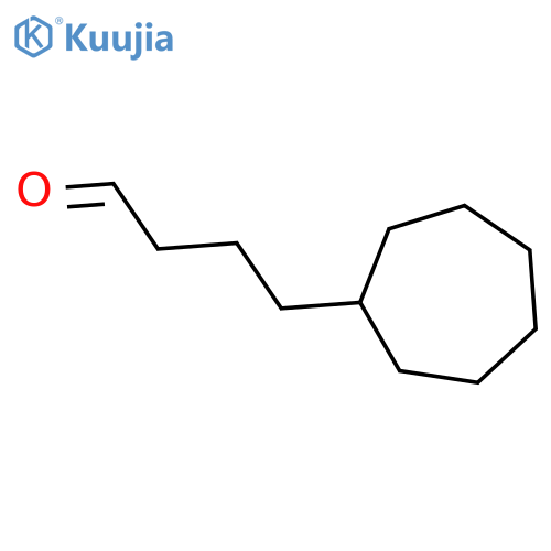 4-cycloheptylbutanal structure