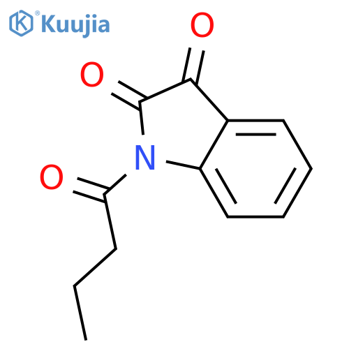 1H-Indole-2,3-dione, 1-(1-oxobutyl)- structure
