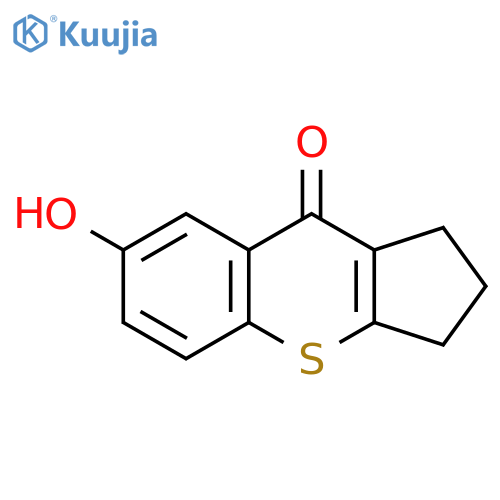 Cyclopenta[b][1]benzothiopyran-9(1H)-one, 2,3-dihydro-7-hydroxy- structure