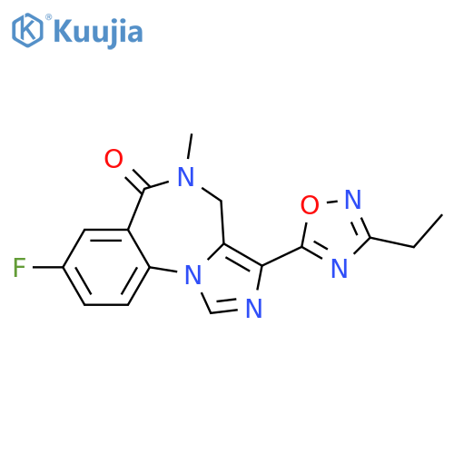 3-(3-Ethyl-1,2,4-oxadiazol-5-yl)-8-fluoro-4,5-dihydro-5-methyl-6H-imidazo[1,5-a][1,4]benzodiazepin-6-one structure