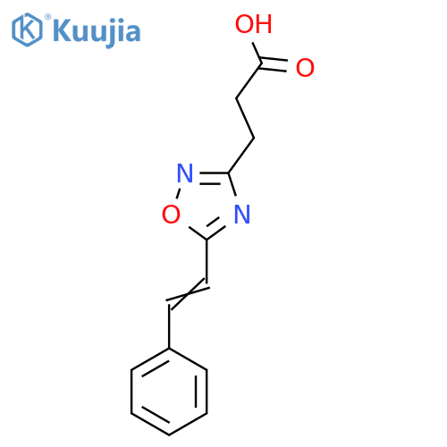 1,2,4-Oxadiazole-3-propanoic acid, 5-(2-phenylethenyl)- structure