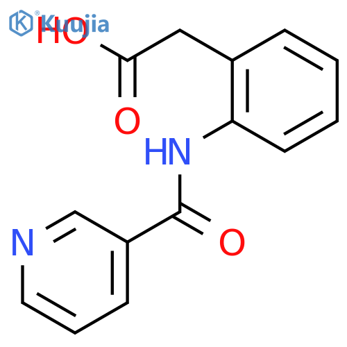 Benzeneacetic acid, 2-[(3-pyridinylcarbonyl)amino]- structure