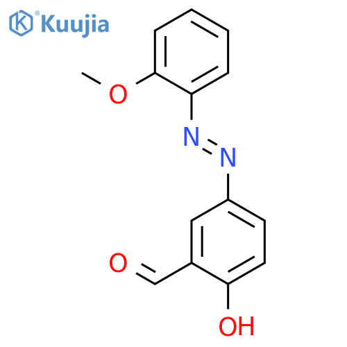 Benzaldehyde, 2-hydroxy-5-[(2-methoxyphenyl)azo]- structure
