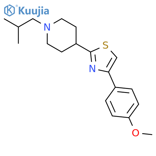 Piperidine, 4-[4-(4-methoxyphenyl)-2-thiazolyl]-1-(2-methylpropyl)- structure