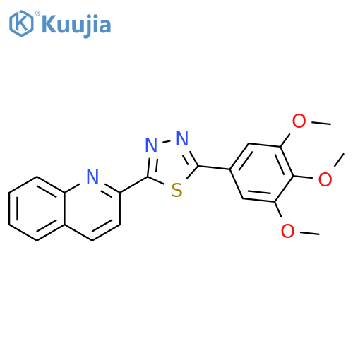 Quinoline, 2-[5-(3,4,5-trimethoxyphenyl)-1,3,4-thiadiazol-2-yl]- structure