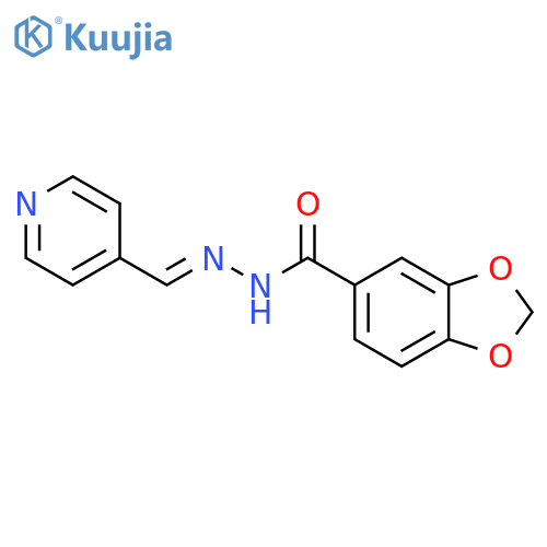 1,3-Benzodioxole-5-carboxylic acid, (4-pyridinylmethylene)hydrazide structure