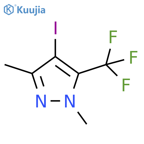 4-iodo-1,3-dimethyl-5-(trifluoromethyl)pyrazole structure