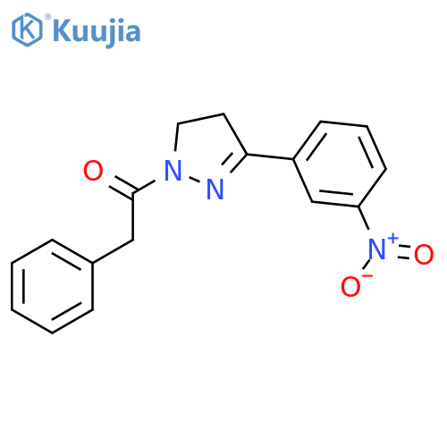 Ethanone, 1-[4,5-dihydro-3-(3-nitrophenyl)-1H-pyrazol-1-yl]-2-phenyl- structure