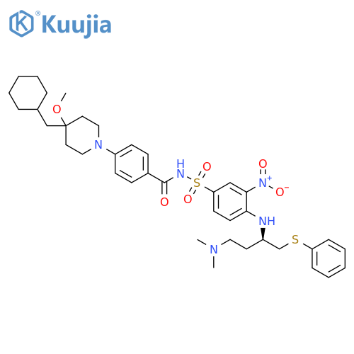 Benzamide,4-[4-(cyclohexylmethyl)-4-methoxy-1-piperidinyl]-N-[[4-[[(1R)-3-(dimethylamino)-1-[(phenylthio)methyl]propyl]amino]-3-nitrophenyl]sulfonyl]- structure
