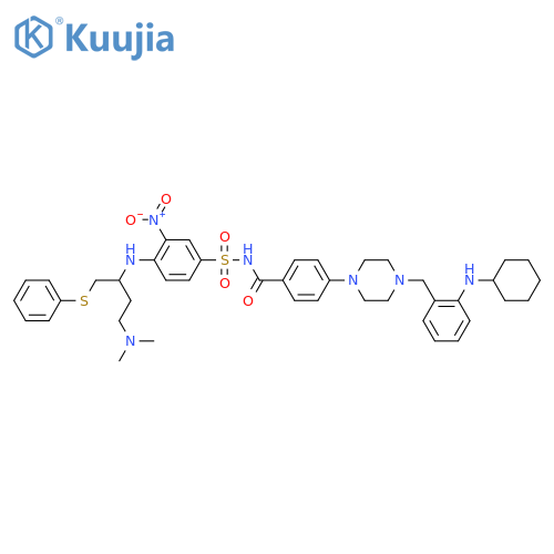 Benzamide,4-[4-[[2-(cyclohexylamino)phenyl]methyl]-1-piperazinyl]-N-[[4-[[(1R)-3-(dimethylamino)-1-[(phenylthio)methyl]propyl]amino]-3-nitrophenyl]sulfonyl]- structure