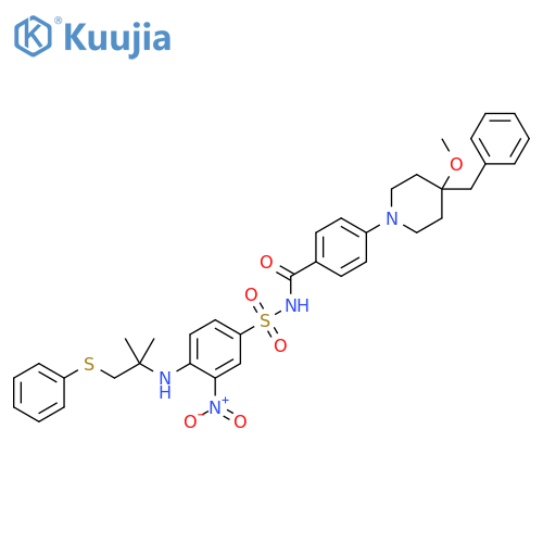 Benzamide,N-[[4-[[1,1-dimethyl-2-(phenylthio)ethyl]amino]-3-nitrophenyl]sulfonyl]-4-[4-methoxy-4-(phenylmethyl)-1-piperidinyl]- structure