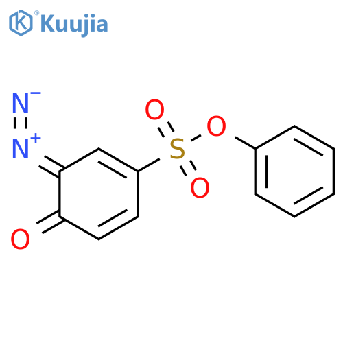 1,5-Cyclohexadiene-1-sulfonic acid, 3-diazo-4-oxo-, phenyl ester structure