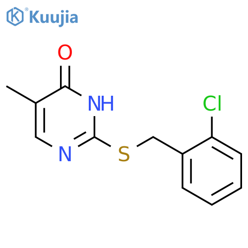 4(3H)-Pyrimidinone,2-[[(2-chlorophenyl)methyl]thio]-5-methyl- structure