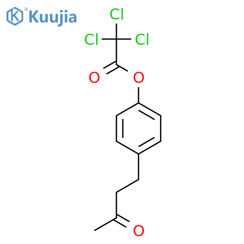 [4-(3-oxobutyl)phenyl] 2,2,2-trichloroacetate structure