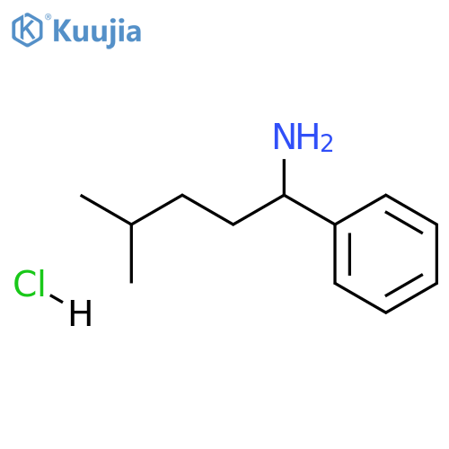 4-methyl-1-phenylpentan-1-amine hydrochloride structure
