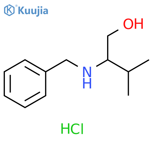 2-(benzylamino)-3-methylbutan-1-ol hydrochloride structure