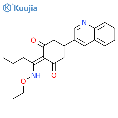 1,3-Cyclohexanedione, 2-[1-(ethoxyamino)butylidene]-5-(3-quinolinyl)- structure