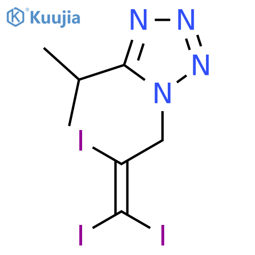 1H-Tetrazole, 5-(1-methylethyl)-1-(2,3,3-triiodo-2-propenyl)- structure
