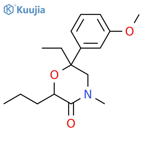 6-Ethyl-6-(3-methoxyphenyl)-4-methyl-2-propylmorpholin-3-one structure