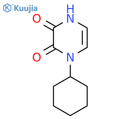 1-cyclohexyl-1,2,3,4-tetrahydropyrazine-2,3-dione structure