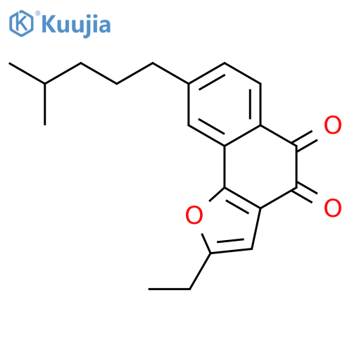 Naphtho[1,2-b]furan-4,5-dione, 2-ethyl-8-(4-methylpentyl)- structure