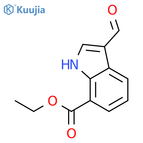 Ethyl 3-formyl-1H-indole-7-carboxylate structure