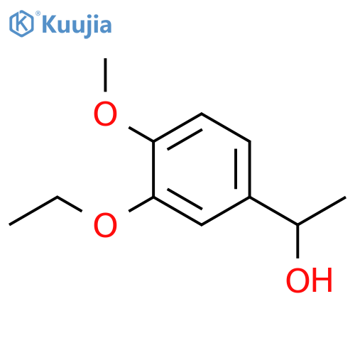 1-(3-ethoxy-4-methoxyphenyl)ethanol structure