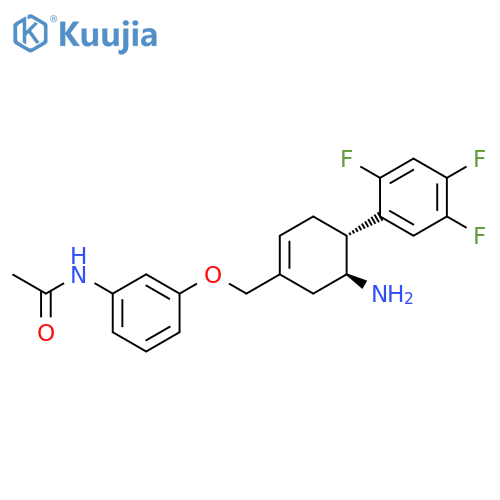 Acetamide,N-[3-[[(4R,5S)-5-amino-4-(2,4,5-trifluorophenyl)-1-cyclohexen-1-yl]methoxy]phenyl]-, rel- structure