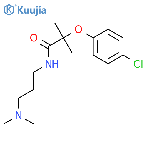 2-(4-chlorophenoxy)-N-[3-(dimethylamino)propyl]-2-methylpropanamide structure