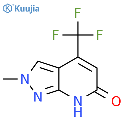 2-methyl-4-(trifluoromethyl)-2H,6H,7H-pyrazolo3,4-bpyridin-6-one structure