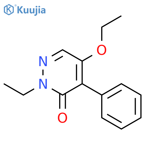 3(2H)-Pyridazinone, 5-ethoxy-2-ethyl-4-phenyl- structure