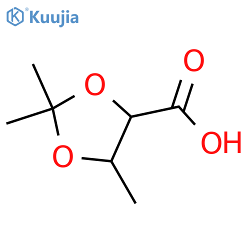 2,2,5-trimethyl-1,3-dioxolane-4-carboxylic acid structure
