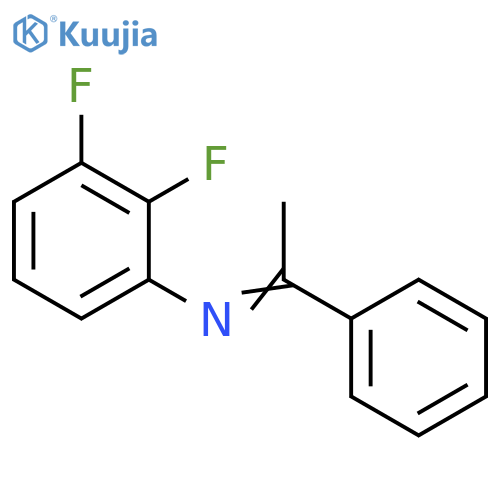 Benzenamine, 2,3-difluoro-N-(1-phenylethylidene)- structure