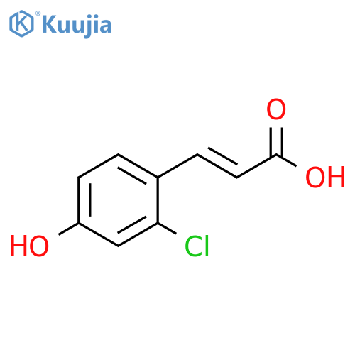3-(2-chloro-4-hydroxyphenyl)prop-2-enoic acid structure