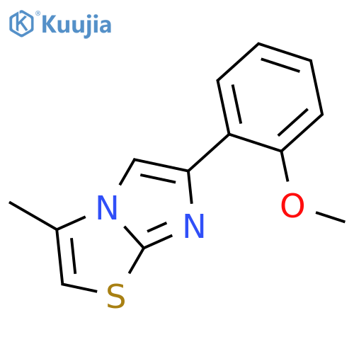Imidazo[2,1-b]thiazole, 6-(2-methoxyphenyl)-3-methyl- structure