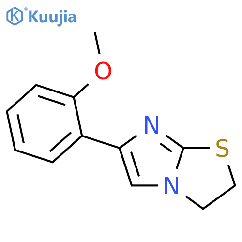 Imidazo[2,1-b]thiazole, 2,3-dihydro-6-(2-methoxyphenyl)- structure