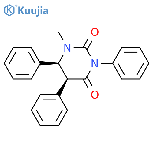 2,4(1H,3H)-Pyrimidinedione, dihydro-1-methyl-3,5,6-triphenyl-, cis- structure