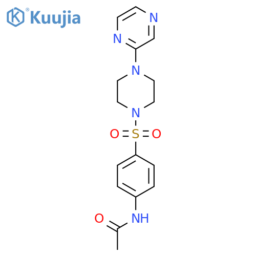 N-(4-{4-(pyrazin-2-yl)piperazin-1-ylsulfonyl}phenyl)acetamide structure