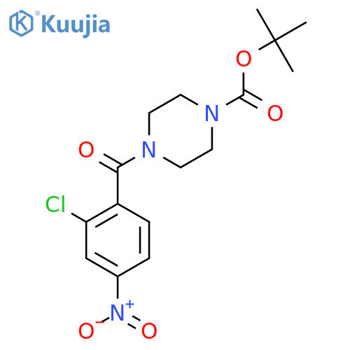 Tert-butyl 4-(2-chloro-4-nitrobenzoyl)piperazine-1-carboxylate structure