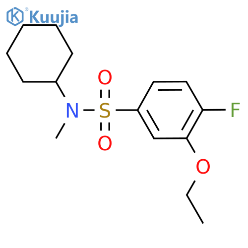 N-cyclohexyl-3-ethoxy-4-fluoro-N-methylbenzene-1-sulfonamide structure