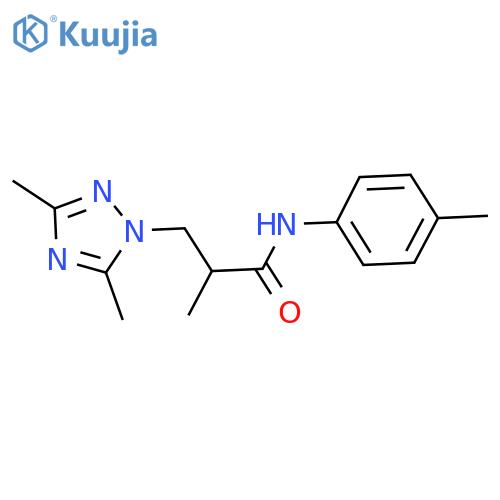 3-(3,5-dimethyl-1H-1,2,4-triazol-1-yl)-2-methyl-N-(4-methylphenyl)propanamide structure