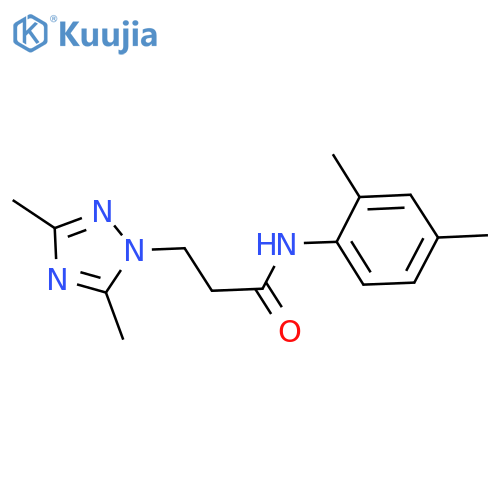3-(3,5-dimethyl-1H-1,2,4-triazol-1-yl)-N-(2,4-dimethylphenyl)propanamide structure